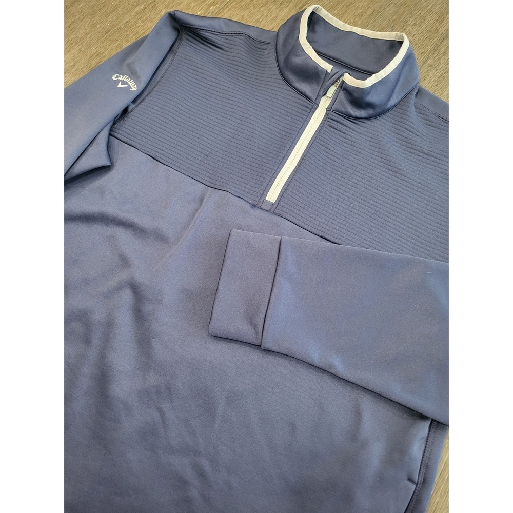 Callaway Golf 2XL Weather Series 1/4 Zip Long Sleeve Pullover NAVY BLUE SOFT!!